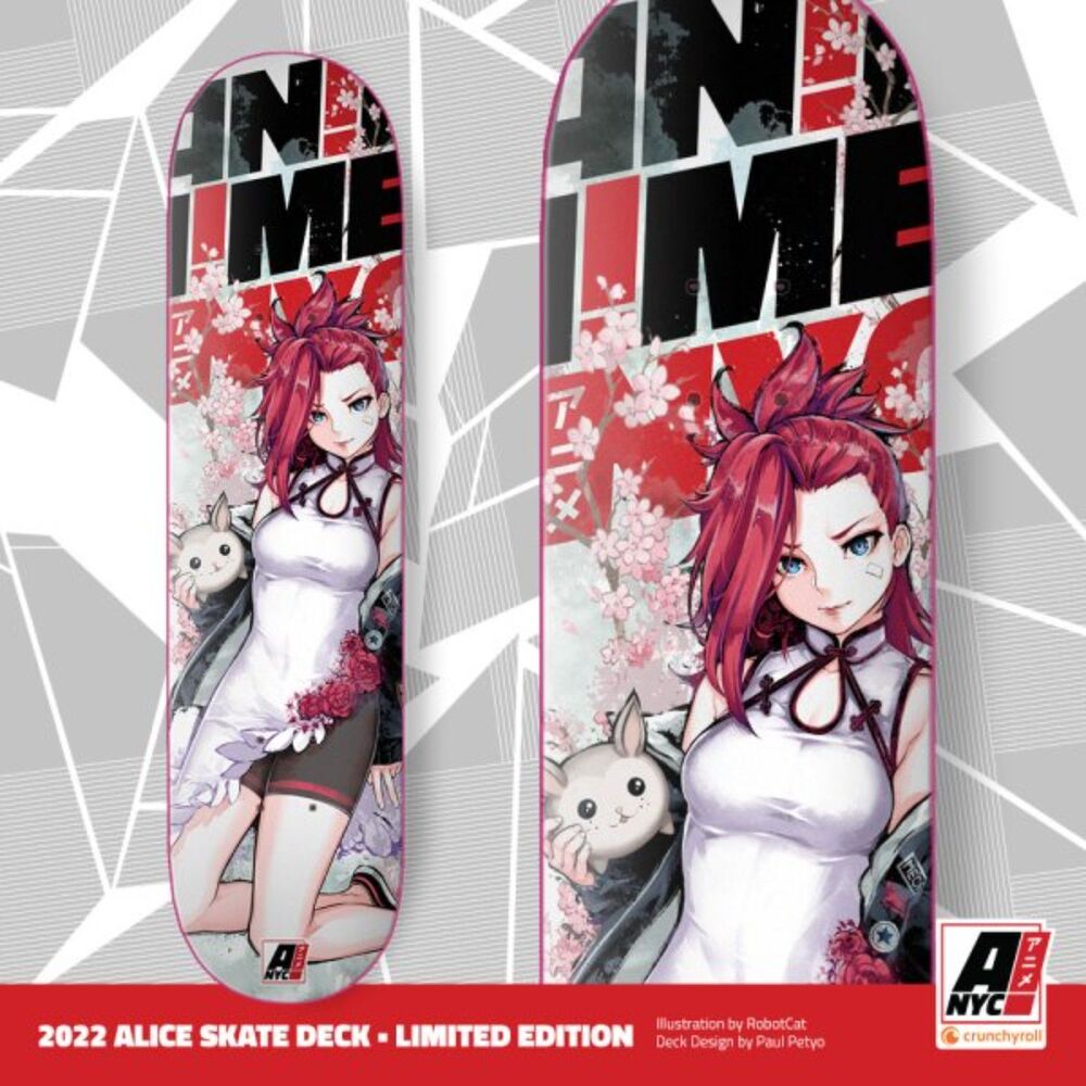 Crunchyroll Anime Girl Limited Edition 2022 Alice Skate Deck by Paul Peyto